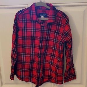 Red/Black - long sleeve collared - 5T